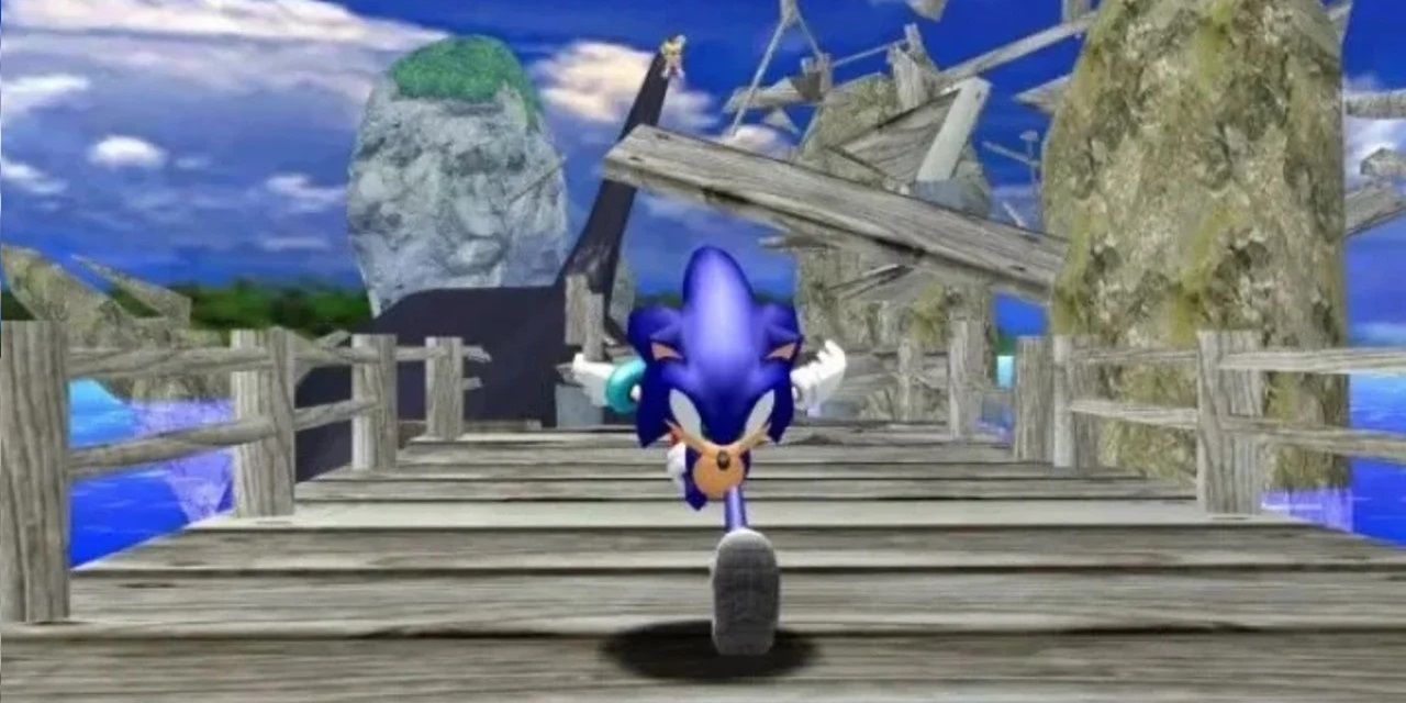 Sonic escaping whale