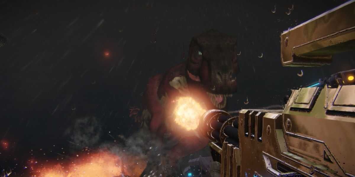 shooting at a t-rex ORION: Prelude