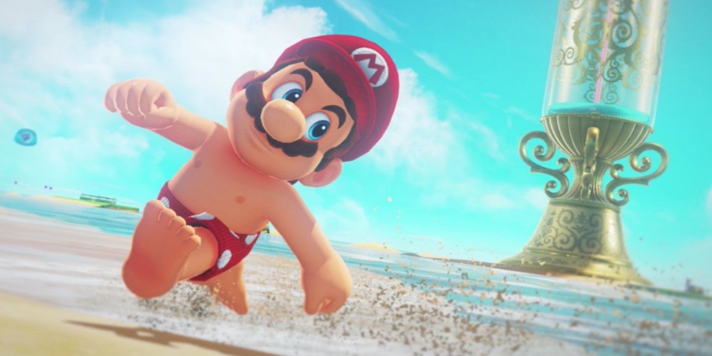 Марио бежит по воде