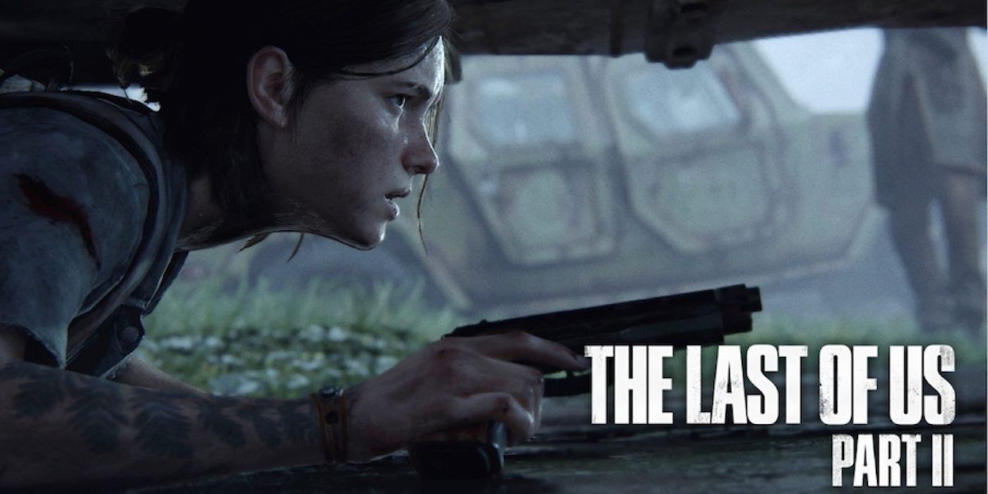 The Last of Us 2 Ellie hiding with a gun