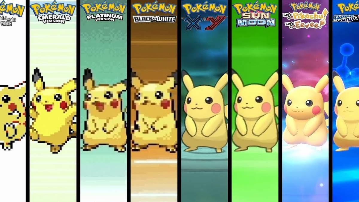 pikachu across pokemon games