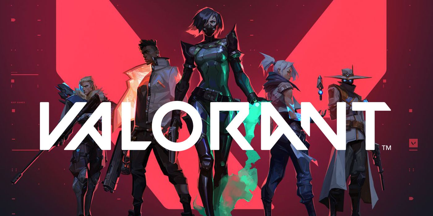 valorant logo characters red pink PC riot games