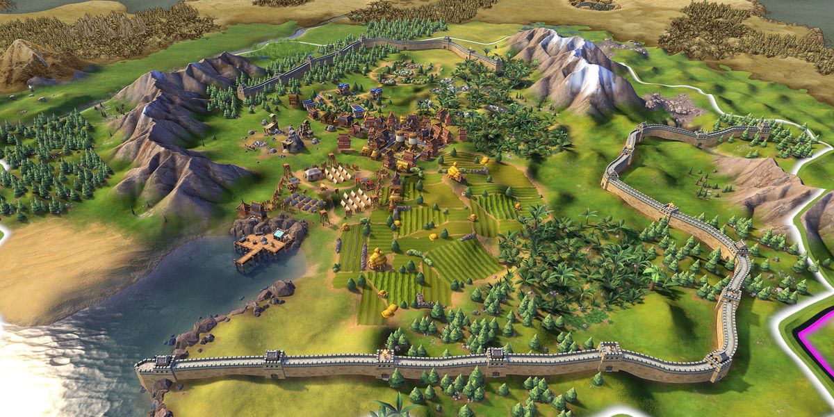 Large wall around city in Civilization 6