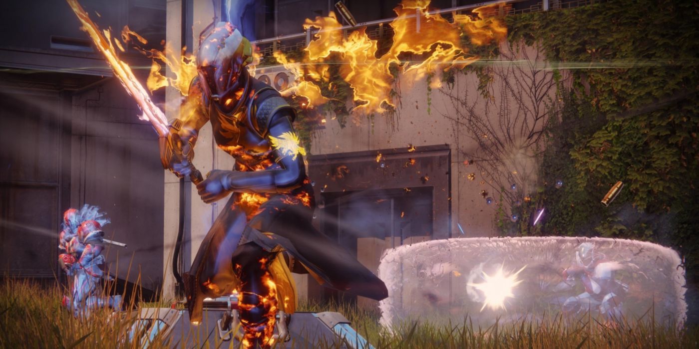 A Destiny 2 Warlock in the Dawnblade Super