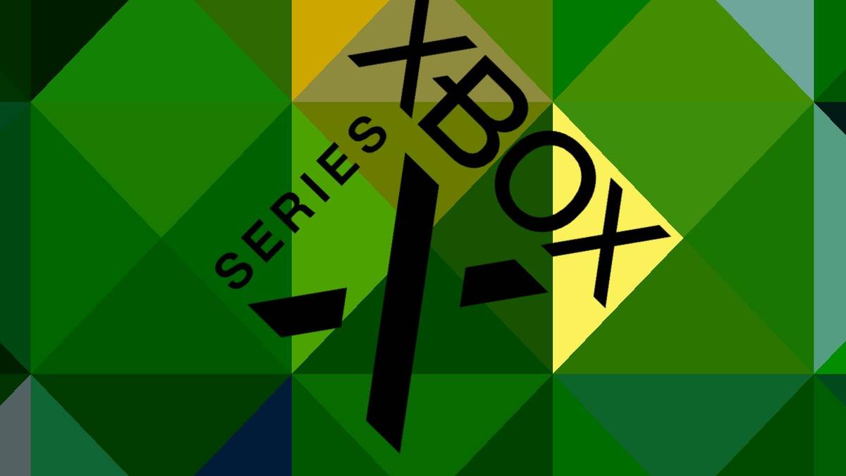 xbox series x logo green triangle background