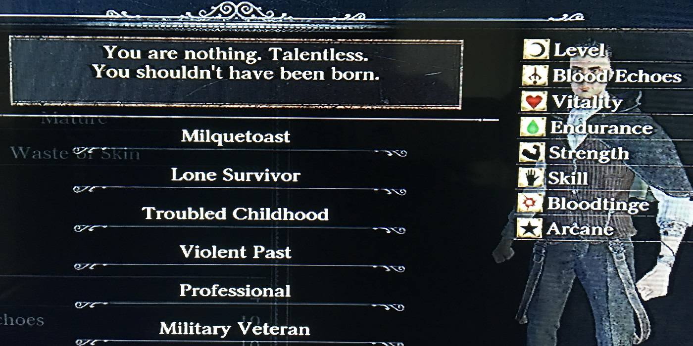 Bloodborne Every Starting Class Stats Backstory