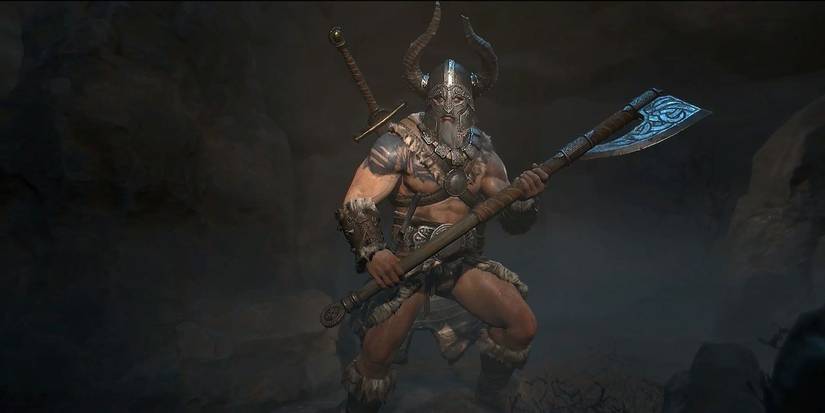 diablo barbarian with two handed axe