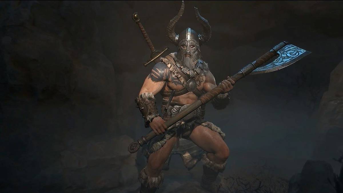 diablo barbarian with two handed axe