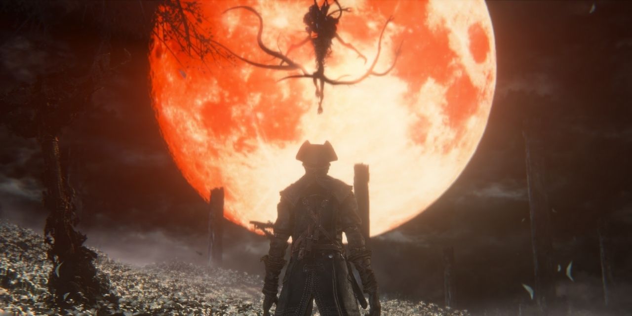 Bloodborne охотник и луна