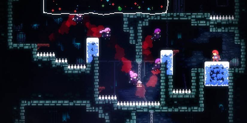 Spike cave in Celeste
