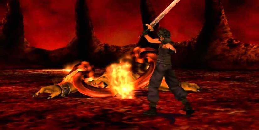 Zack wielding his old sword in Crisis Core