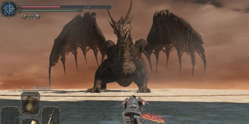 Fighting the Ancient Dragon Dark Souls 2