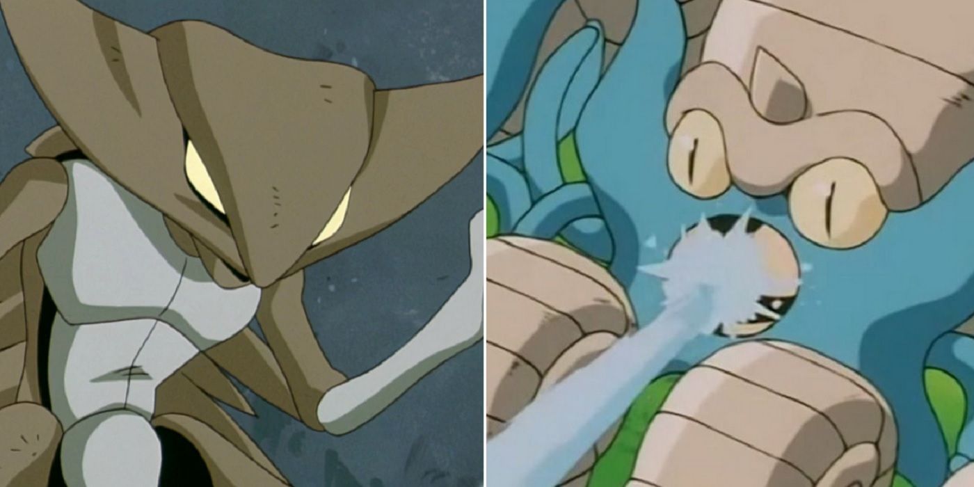 Split image Pokémon Kabutops Omastar