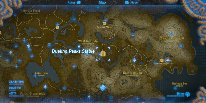 Dueling Peaks Stable botw