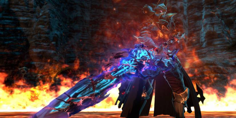 A dark Knight with particle effects for Inner Darkness