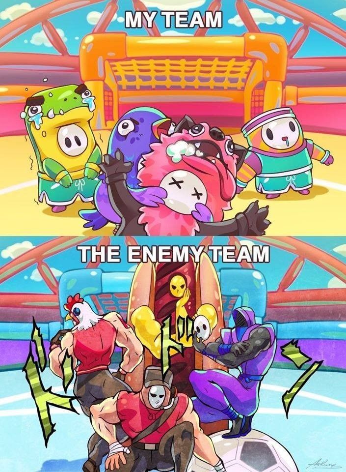 Fall Guys Types Of Teams Comics Arkuny