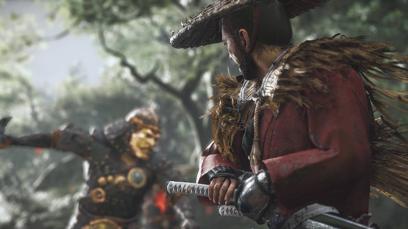 Ghost of tsushima holding sword copy
