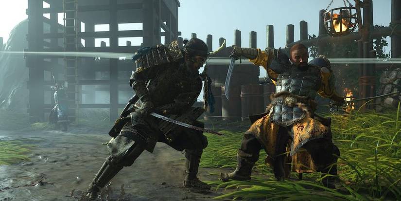 Ghost of tsushima jin attacking