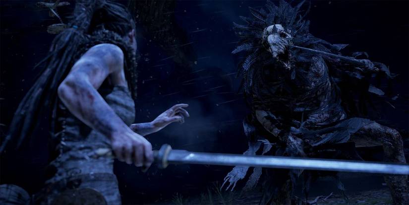 Hellblade Setsuna's sacrifice fight cutscene sword