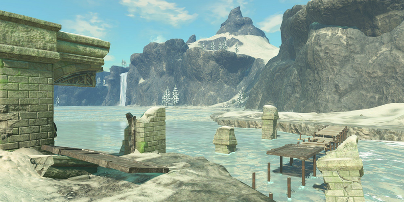 Legend of Zelda Breath of the Wild Great Plateau Waterfall