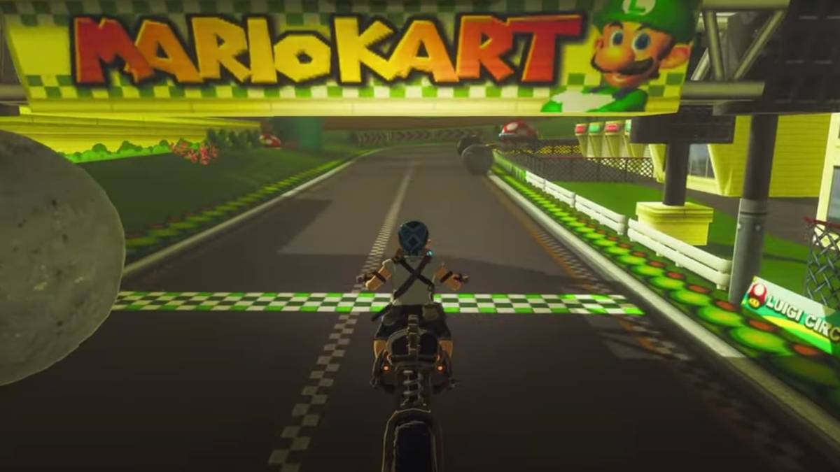 Zelda modder adds mario kart mini game