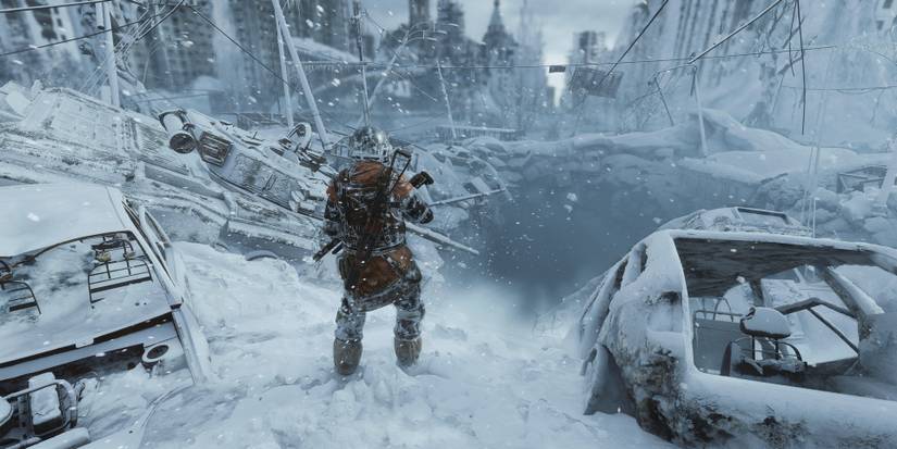 Metro Exodus Snowy post-apocalyptic landscape