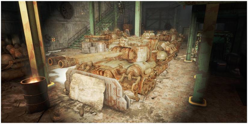 Tanks found underneath the Hangar
