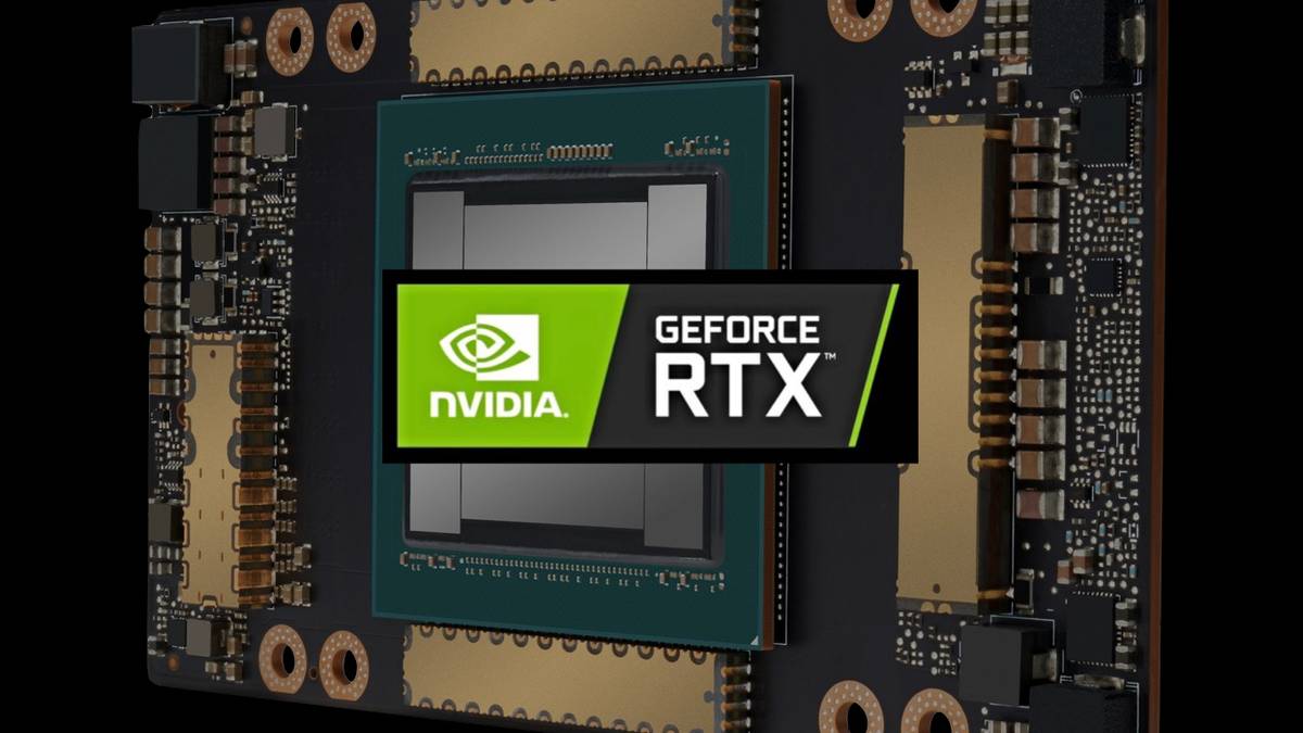 A100 Chip with Nvidia GeForce RTX logo - similar to RTX 3080 Ti 3080 3070 and 3060