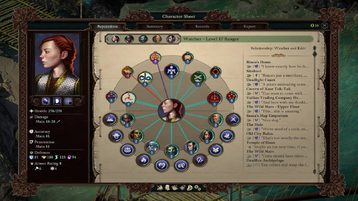 Avowed's huge class tree