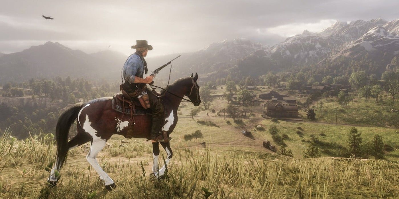Red dead on horse