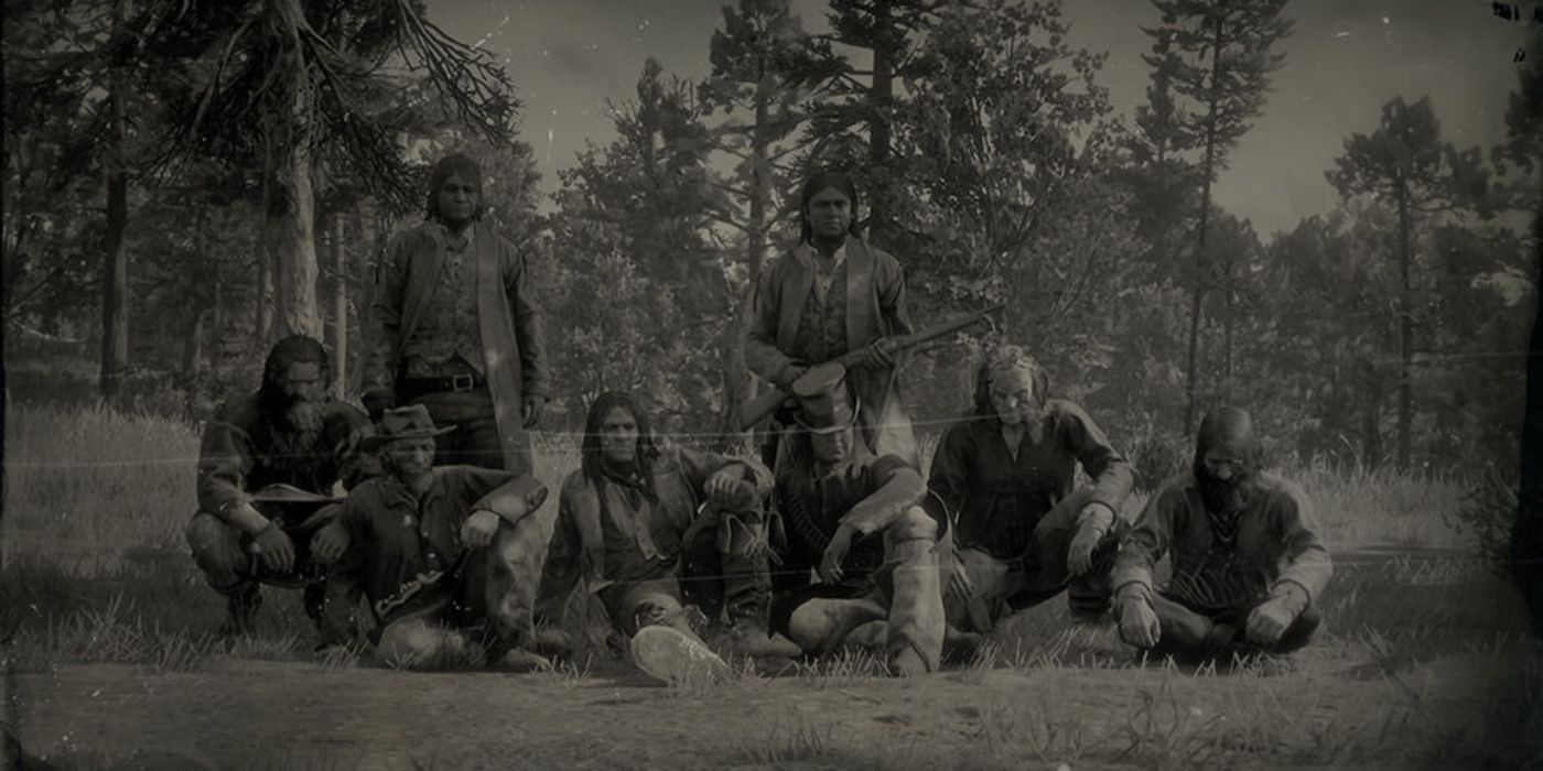 Red Dead Redemption 2 Black and White Photo Of Skinner Brothers