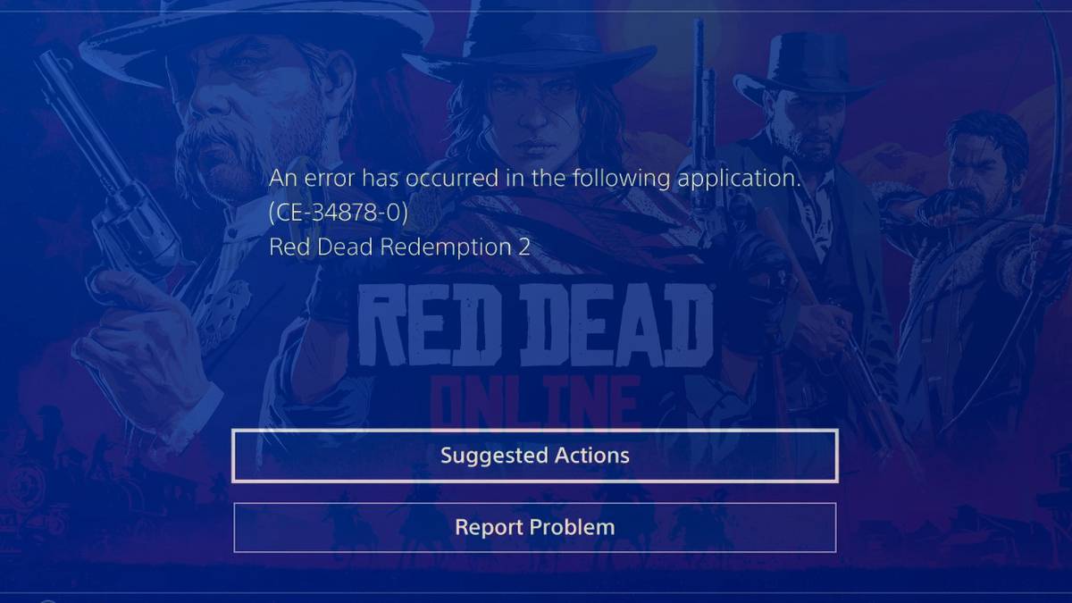 A PS4 player experiences an error while trying to launch Red Dead Online.