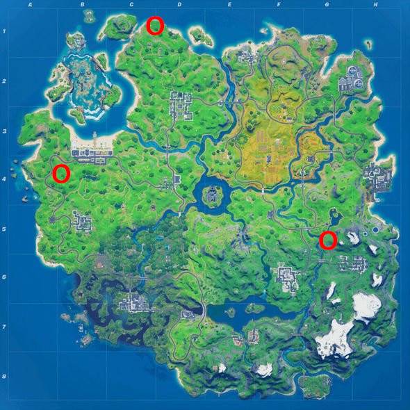 Season 4 of Fortnite Quinjet locations