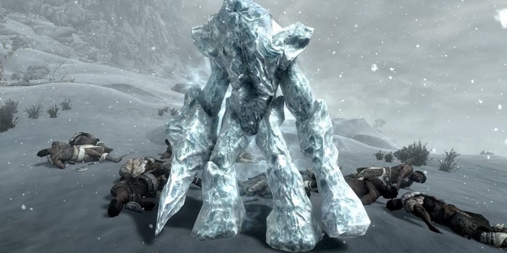 frost atronach winterhold guard skyrim rare enemies