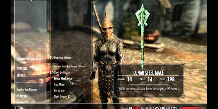 Skyrim Lunar Steel Mace