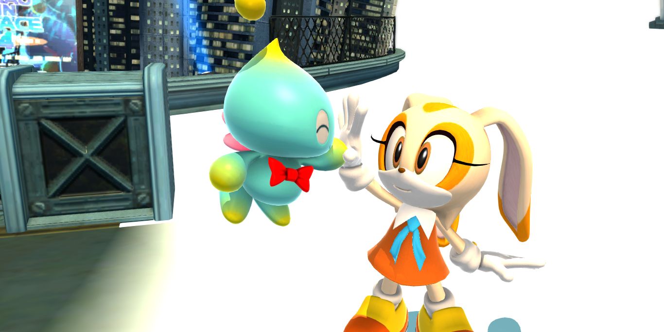 Cream The Rabbit And Cheese Chao High Five in Sonic Generations