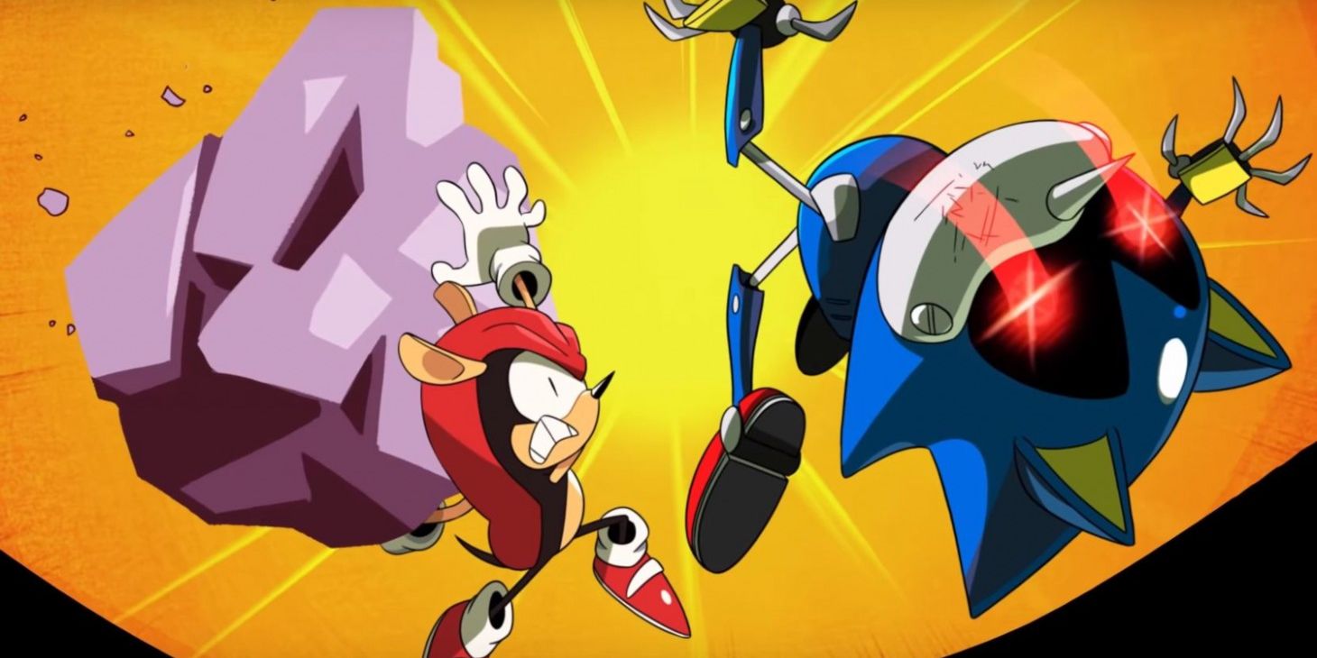 Short Mighty Armadillo Beats Metal Sonic in Sonic Mania