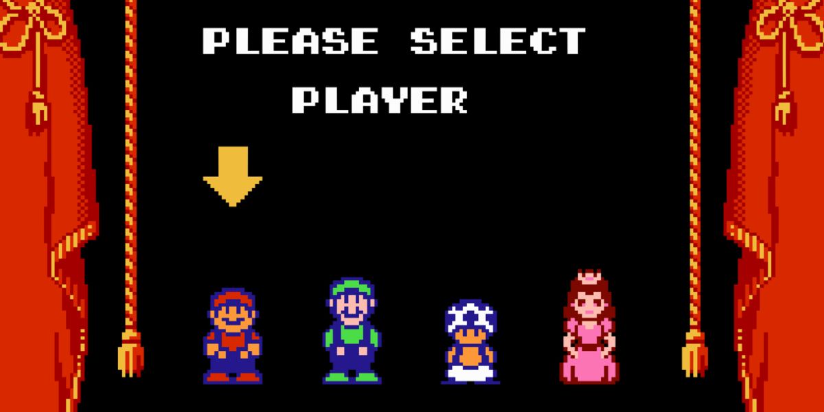 Super Mario Bros. 2 Character Select