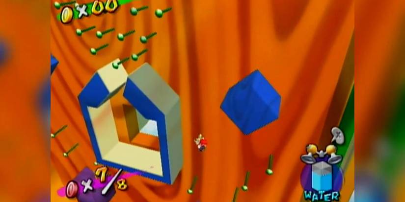 Super Mario Sunshine Pachinko Platforming