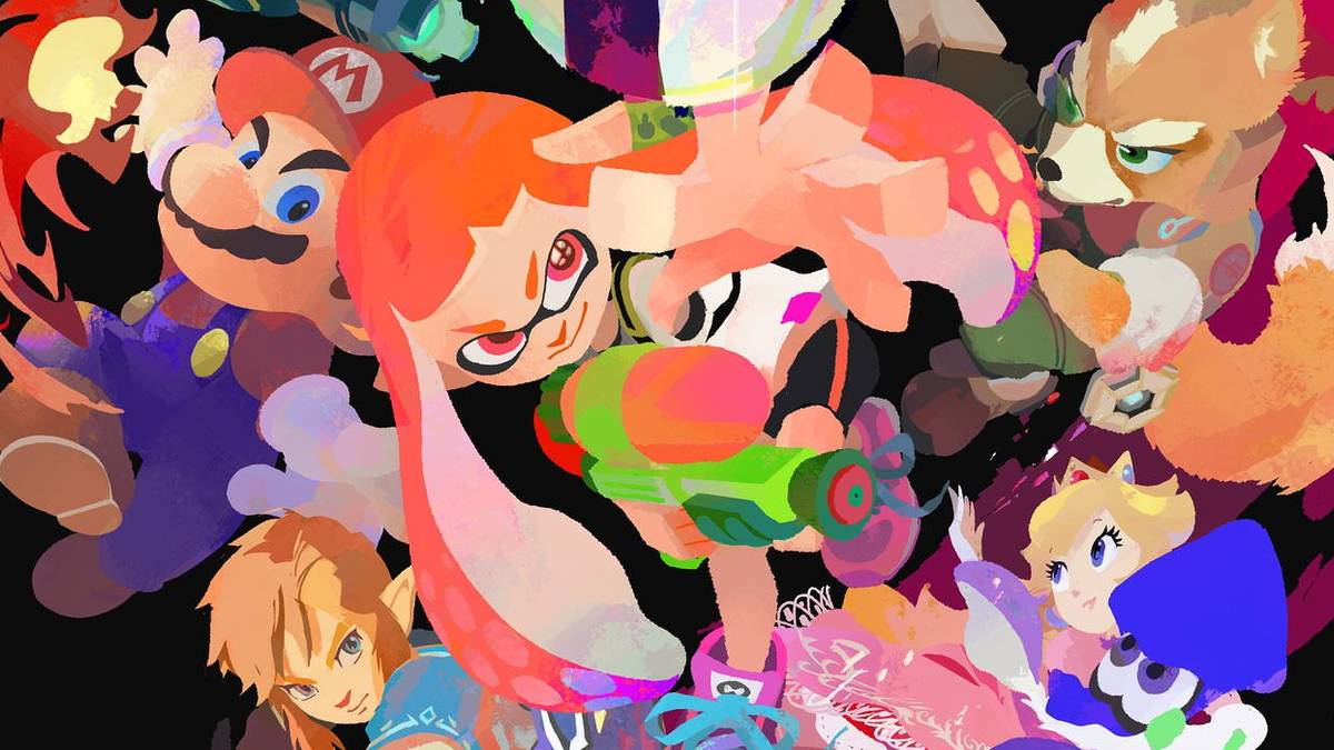 Smash Ultimate Inkling Samus Donkey Kong Mario Fox Link Peach