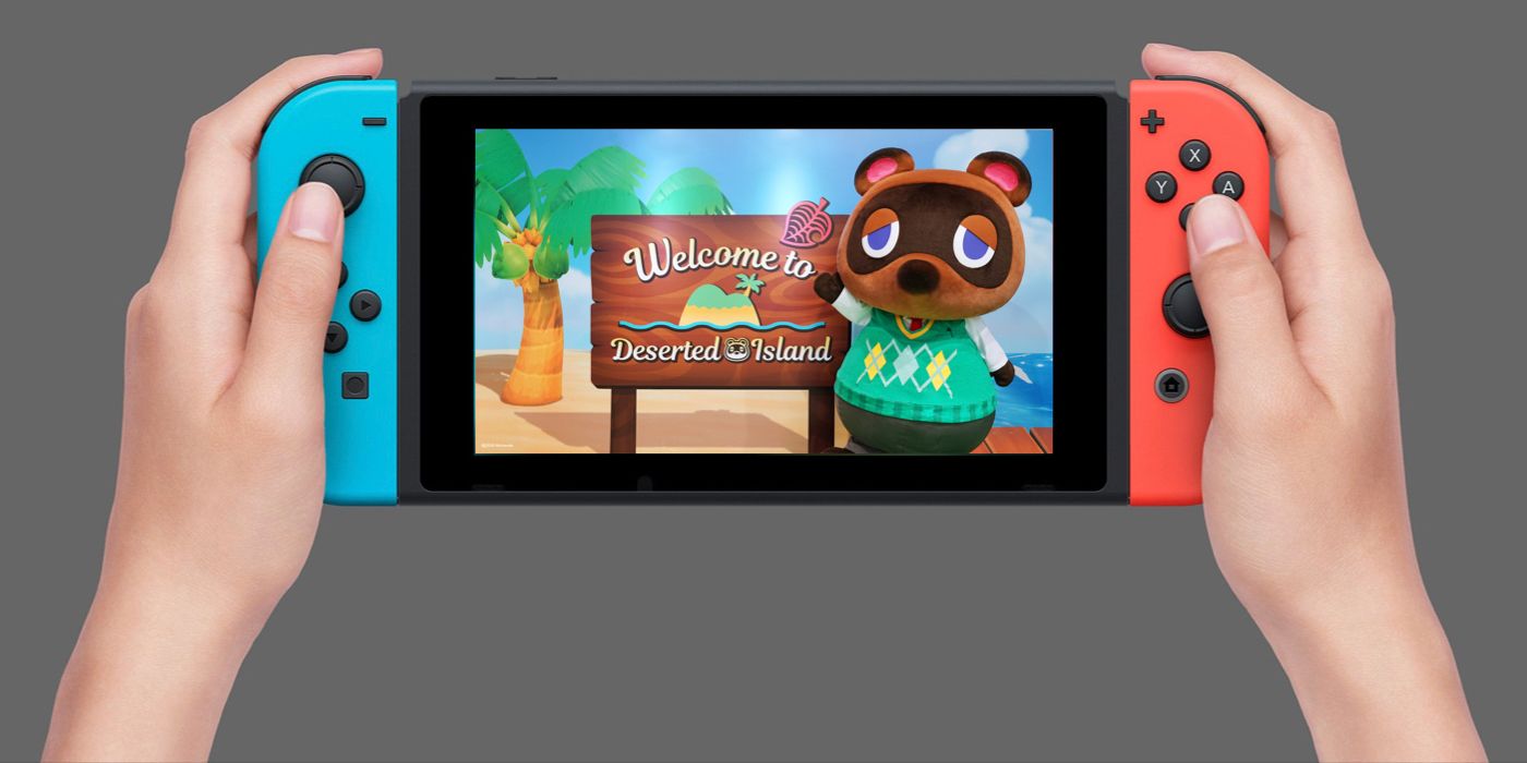 Animal Crossing New Horizons Wallpaper on a Nintendo Switch