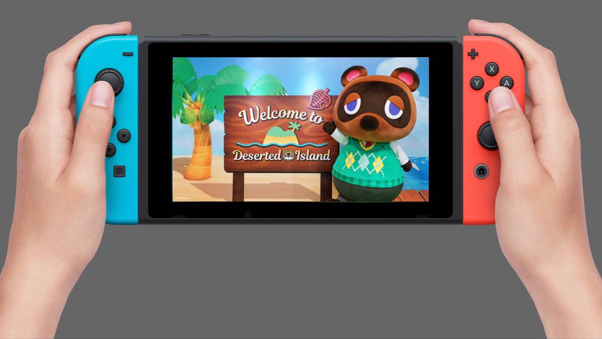 Animal Crossing New Horizons Wallpaper on a Nintendo Switch