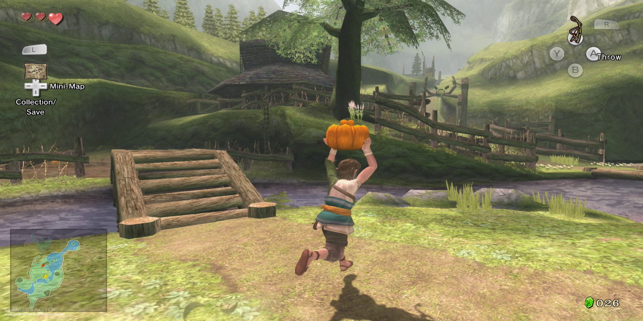 Link carrying a pumpkin