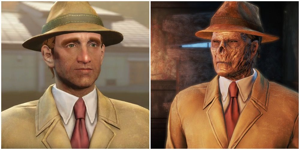 Vault-Tec Rep before and after the Great War in Fallout 4