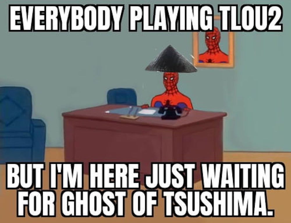 Waiting for Ghost of tsushima meme