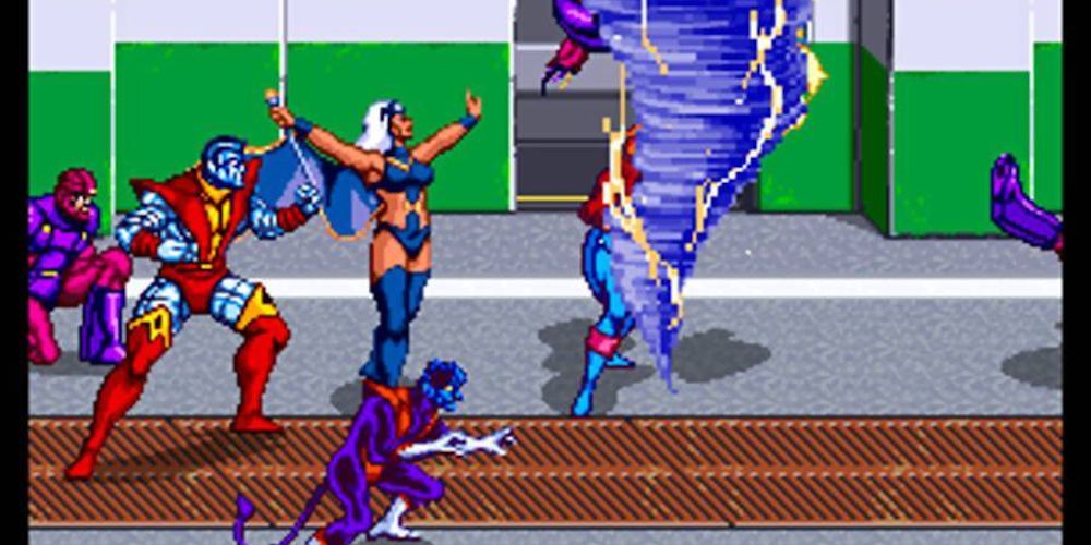 X-Men The Arcade Game Storm Attacking
