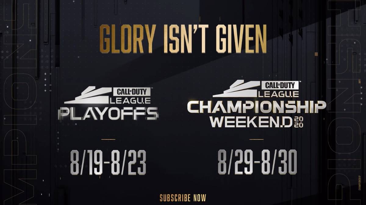 call of duty league playoff dates graphic youtube video