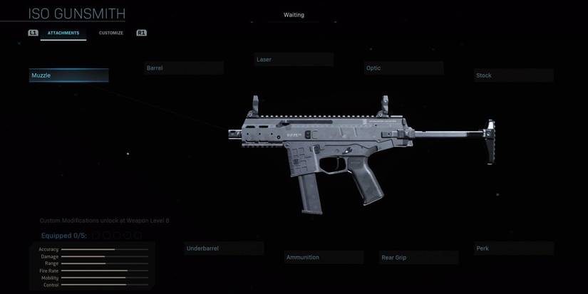 call of duty modern warfare iso smg gunsmith