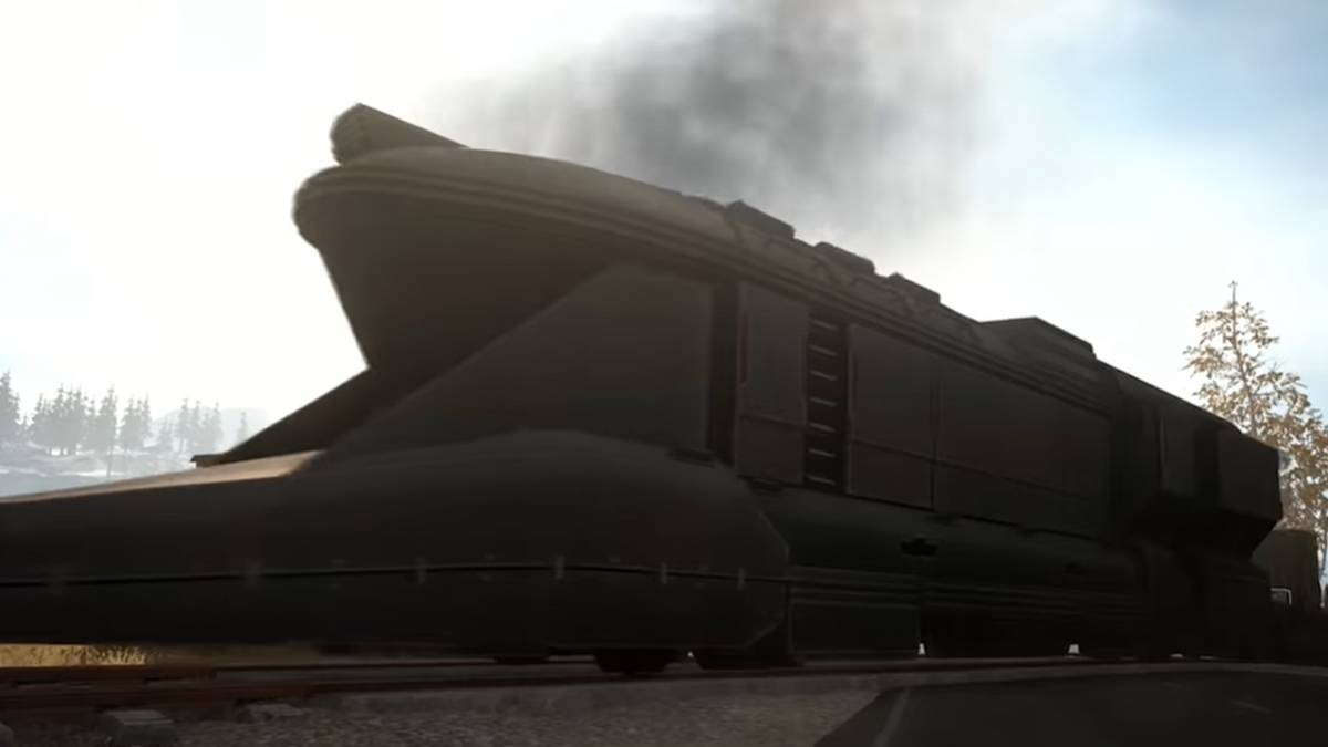 train side view powerful