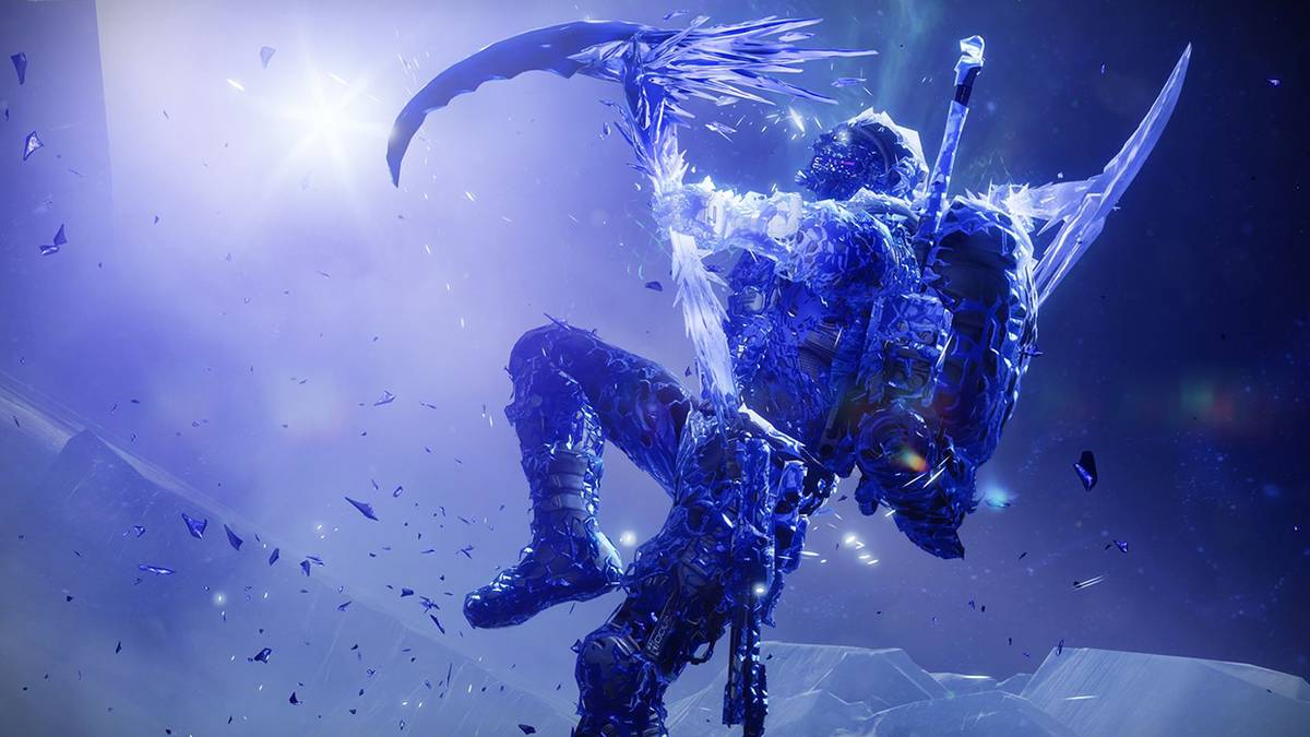 A Hunter using their Stasis Super in Destiny 2